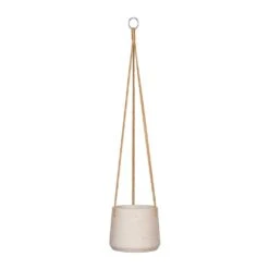 Patt Hanging Plant Pot - Grey Washed -Greencore Store Patt Hanging Plant Pot Grey Washed Small