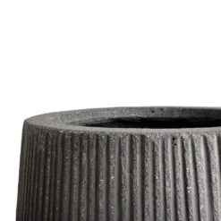 Patt High Plant Vase - Ridged Dark Grey -Greencore Store Patt High Plant Vase Ridged Dark Grey SWATCH 2