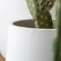 Patt Plant Pot - White Washed -Greencore Store PattPlantPot WhiteWashed 2