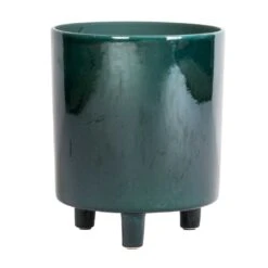 Pisa Plant Pot - Emerald -Greencore Store Pisa Plant Pot Emerald 20x24cm