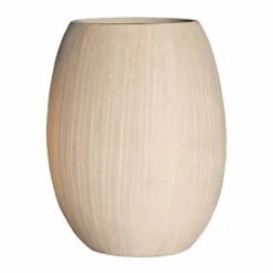 Polystone Coated Plain Balloon Planter - Natural -Greencore Store Polystone Coated Plain Balloon Planter Natural 52x68cm