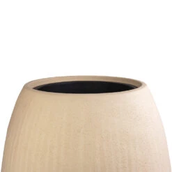Polystone Coated Plain Balloon Planter - Natural -Greencore Store Polystone Coated Plain Balloon Planter Natural 52x68cm 3