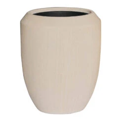 Polystone Coated Plain Coppa Planter - Natural