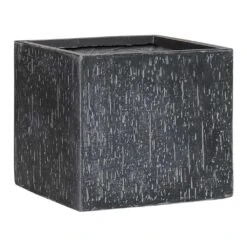 Raindrop Cube Planter - Anthracite -Greencore Store Raindrop Cube Planter Anthracite Small