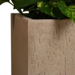 Raindrop Cube Planter - Stone -Greencore Store Raindrop Cube Planter Stone 30x30x27cm 2