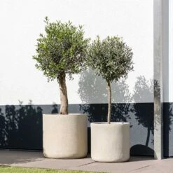 Raindrop Round Planter - Stone 18 Raindrop Round Planter - Stone -Greencore Store Raindrop Round Planter Stone Outdoor Trees