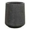 Raindrop Tube High Round Planter - Anthracite -Greencore Store Raindrop Tube High Round Planter Anthracite 37x42cm