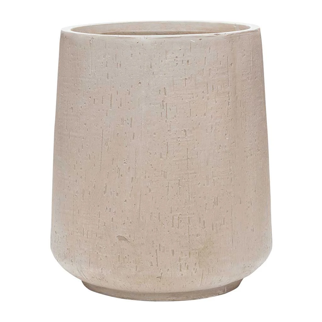 Raindrop Tube High Round Planter - Stone 3 Raindrop Tube High Round Planter - Stone
