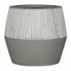 Harley Plant Pot - Ridged White Stripe -Greencore Store Ridged Harley Plant Pot White Stripe 53x40cm