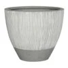 Jesslyn Plant Pot - Ridged White Stripe -Greencore Store Ridged Jesslyn Plant Pot White Stripe 33x29cm