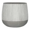 Pax Plant Pot - Ridged White Stripe 1 Pax Plant Pot - Ridged White Stripe -Greencore Store Ridged Pax Plant Pot White Stripe 29x26cm