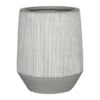 Tall Harith Plant Pot - Ridged White Stripe -Greencore Store Ridged Tall Harith Plant Pot White Stripe 40x48cm