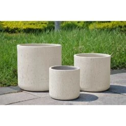 Raindrop Round Planter - Stone 16 Raindrop Round Planter - Stone -Greencore Store Stone Planters Round LS1