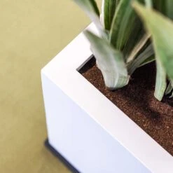 Block Essentials Planter - Matt White -Greencore Store block planter essential matte white edge